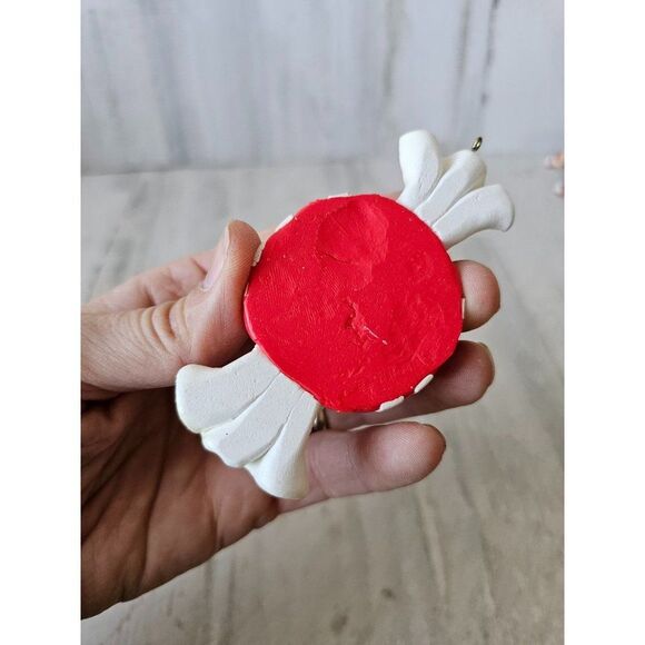 Candy cupcake vintage ornament red white set Xmas tree - Picture 9 of 9